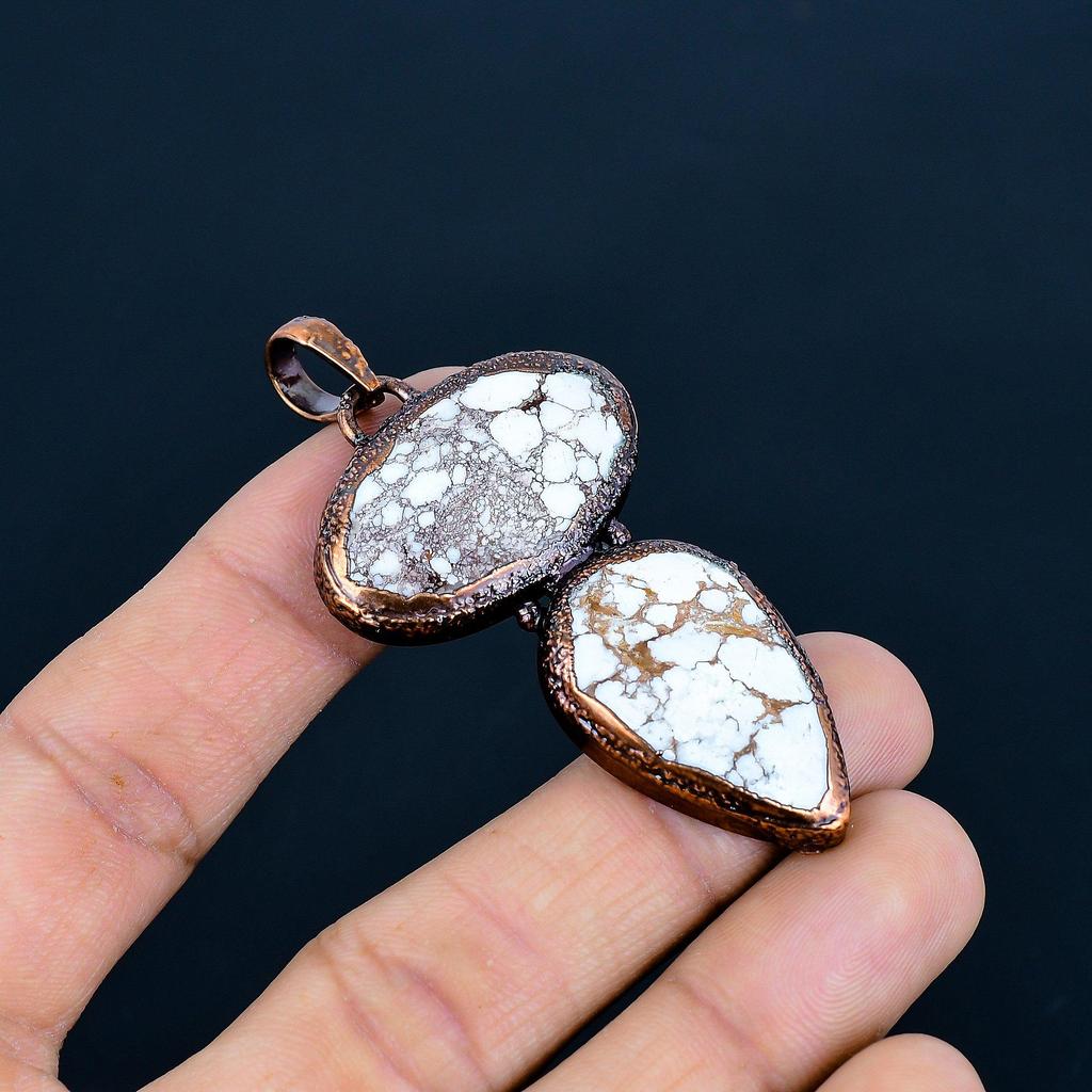 Wildpferd Anhänger Edelstein Schmuck, Kupfer Galvanisch Geformter Handgemachter Anhänger, Neuestes Design Schmuck