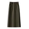 Women's Light Gray Woolen High-Waisted Skirt: Thickened, Soft, and Flattering for Autumn/Winter 2025