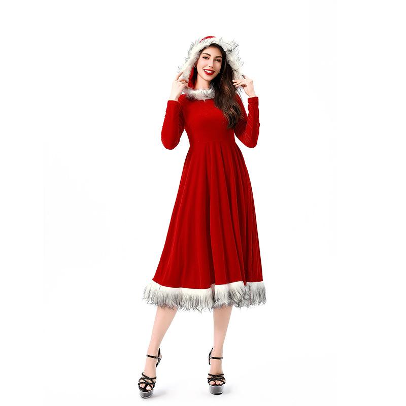 2026 Christmas Costume Santa Claus Christmas Costume Stage Party cos Performance Costume Dress