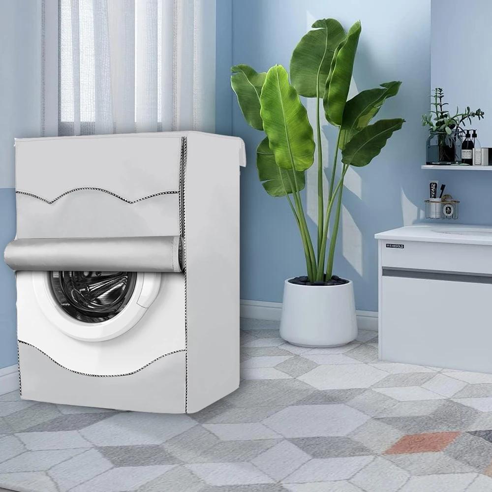210DWaterproof Case Silver Coating Washing Machine Cover Sunscreen Front Load Laundry Dryer Covers Washing Machine Cover
