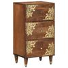 Sideboard with Drawers Brown 40 X 33 X 75 Cm Solid Mango Wood