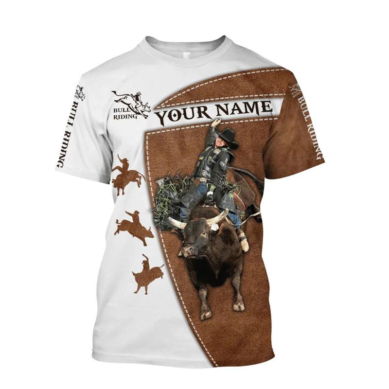 

Bull Riding Sports Men s T-Shirt 3D Print Graphic Short Sleeve Round Neck T Shirts Fashion Casual 2024 Unique Design Tee Shirts 160 (13T-14T)