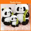 Cute And Cuddly Sitting Panda Plush Toy With Bamboo Perfect For Kids And Animal Lovers