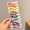 10pcs Soft Elastic Children Bowknot Hair Ties High Elasticity Bow Hair Scrunchies  For Little Girls