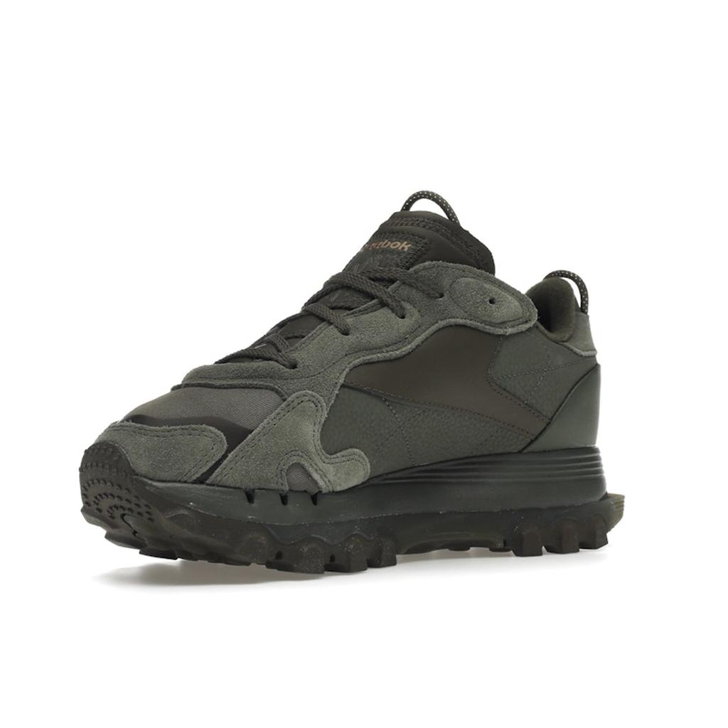 Reebok Cardi B X  Classic Leather Hunter Green Women Sneakers Army-Green Gold H00685