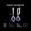Gorgeous 925 Sterling silver clasp earrings natural Kyanite pear 6*8mm gemstones fine jewelry for women's Proposal Banquet gifts