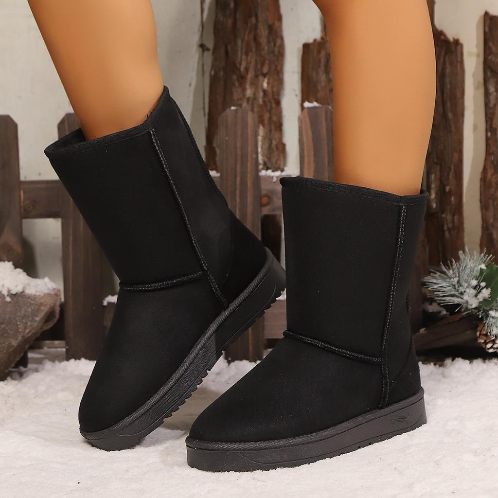 Fashion New Thick-soled Non-slip Warm Snow Boots Winter Round Head Suede Sexy Comfortable Casual Walking Boots for Women