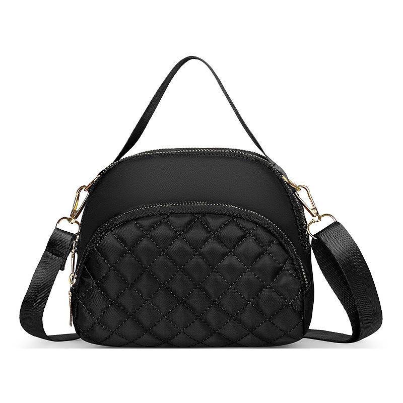 

Embroidered Thread Women Small Handbag Shoulder Bag Chic Oxford Messenger Bag Stylish Square Tote Purse Suitable for Daily Use чёрный