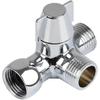 3-way Shower Diverter Valve, Shower Head Adapter For Shower Arm Mounted, G1/2" T-adapter Valve Replacement Parts For Shower Spray, T-diverter For Toil