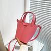 Stilvolle Koreanische Mode Damen Eimer Tasche In Schwarz Weiß Grün Und Rosa Farben Für Lässigen Alltagsgebrauch