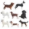 Simulated Dog Figurine PVC Puppy Model Miniature Animal Statue Sculpture Educational Toy Desktop Decoration Ornament Dog Lovers Gift