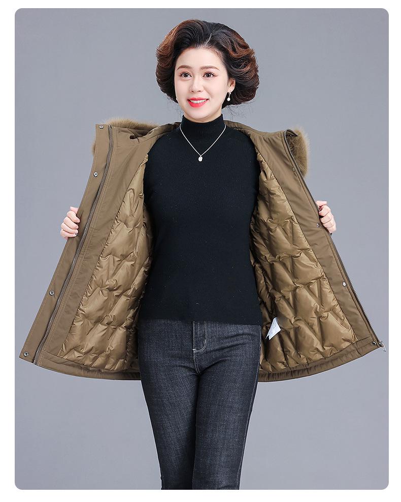 2025 Stylish Women's Cotton Padded Parka - Warm Winter Fashion for Middle-aged & Elderly