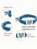 1pc Pet Collar With Rhinestone Heart & Bell Decoration, Cat Collar