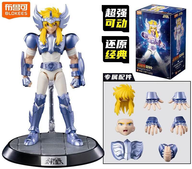 BLOKEES Original Saint Seiya Steinbock Shura Drache Shiryu Krebs Deathmask Champion Klasse Actionfigur Anime Kindergeschenk
