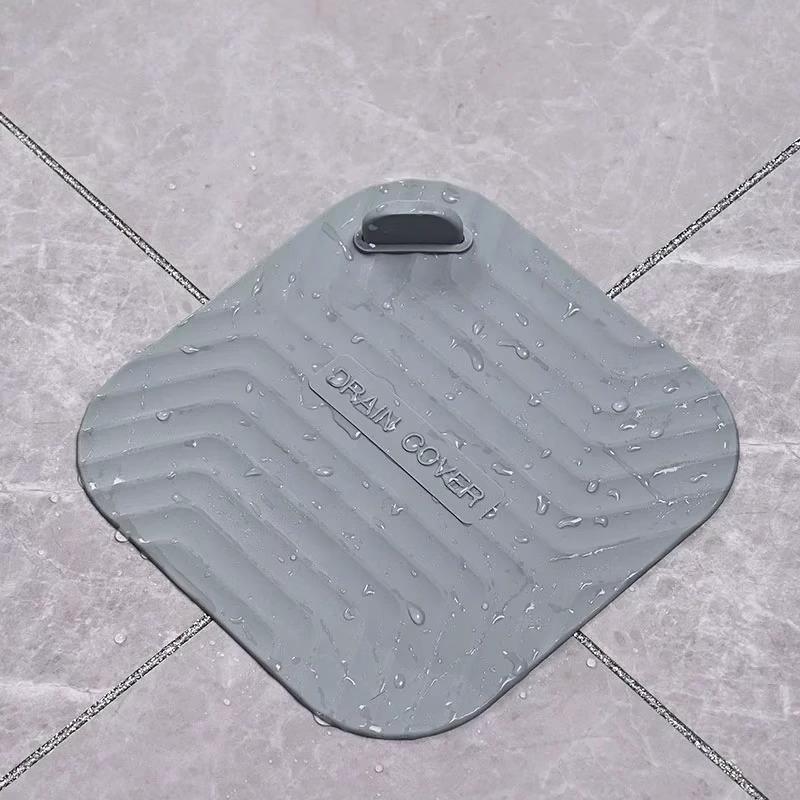 1Pcs Bathroom Floor Drain Deodorizer Toilet Plug Insect-Proof Cover Deodorizing Silica Gel Pad Sewer Seal Odor Prevention