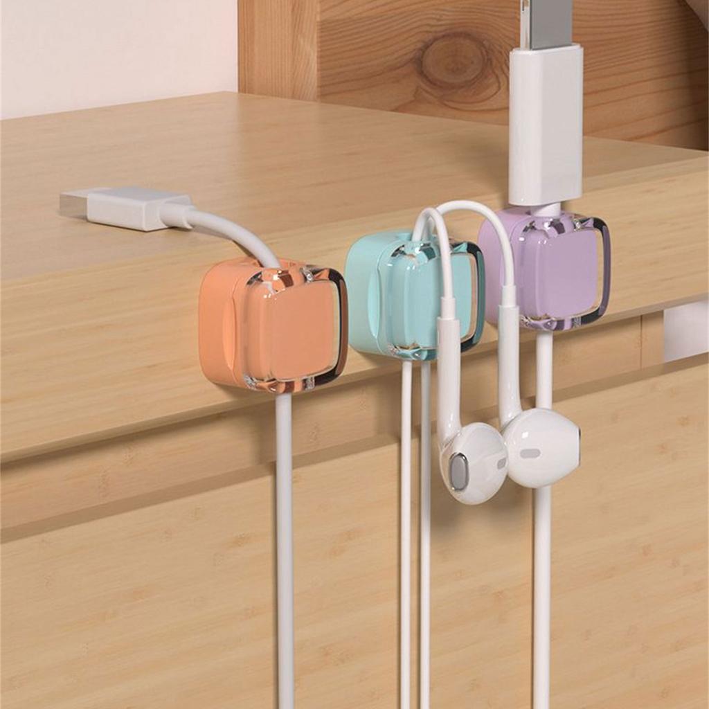 6 Stück Stilvolle Magnetische Kabelhalter Kreatives Magnetisches Kabelrückhaltesystem Funktioneller Kabelmanagement-Organizer