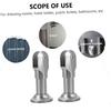 Mobestech 2 Pcs Partition Bracket Feet Toilet Partition Feet Stainless Steel Partition Feet Foot Support Brace Wall Mount Holder Toilet Partition