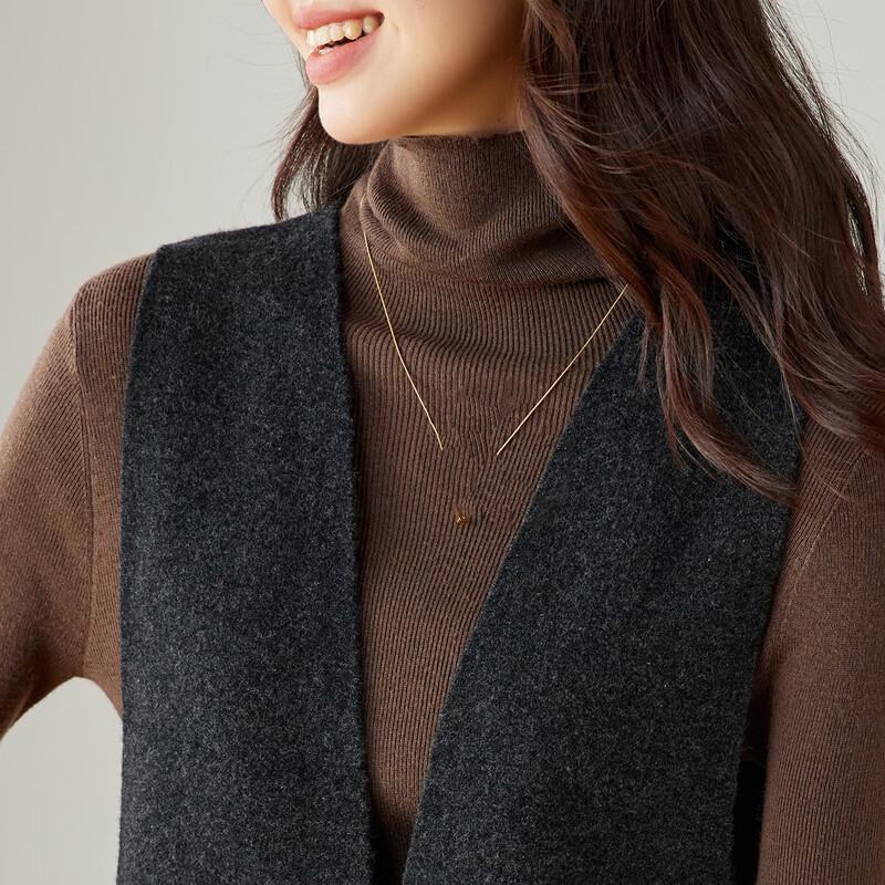CARBAMMI Women's 100% Wool V-Neck Knit Vest