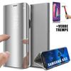 Case for Samsung A52 5G - PROSHOP - Mirror Effect - Translucent Window - Silver - 2 Tempered Glasses