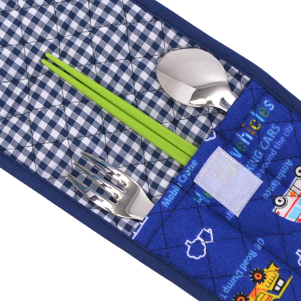 COLORFUL CANDY STYLE Cutlery Case for Full Throttle Working Vehicle N4623500 Boys, Cloth, Children, Portable, Stylish, Cute, (Royal Blue)
