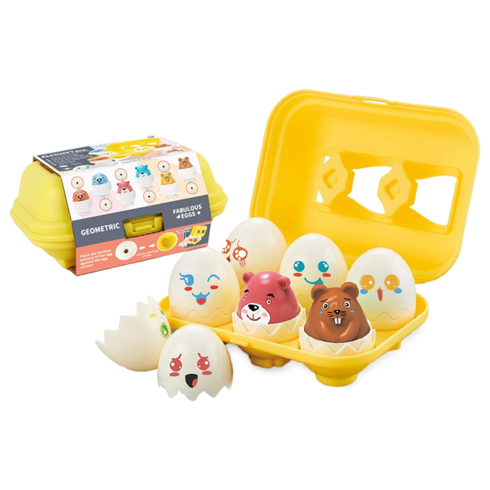 

1Box 6 Easter Eggs Matching Toys For Early Childhood Education And Development. One Size