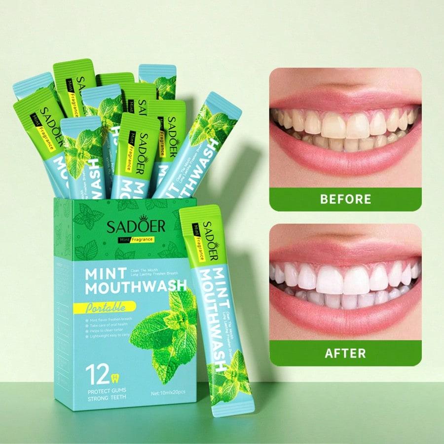 20PCS/Box Mint/Lemon/Honey Peach Mouthwash, One-Time For Refreshing The Mouth, Care For Teeth Clear
