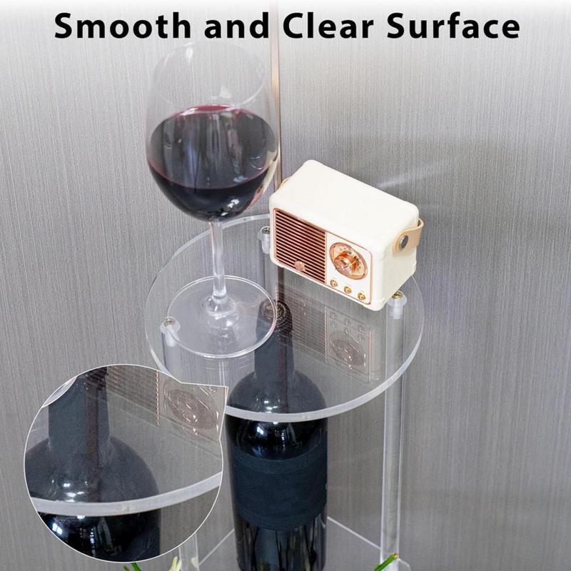 Průhledný odkládací stolek Průhledný stolek na nápoje 3patrový Malý akrylový koncový stolek/noční stolek K pohovce do obývacího pokoje K posteli do ložnice Moderní 8 X 8 X