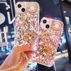 For Apple 17 Women 16 Luxury Water for IPhone 13 Diamond Acrylic Phone Case 14 Love Crown Creative