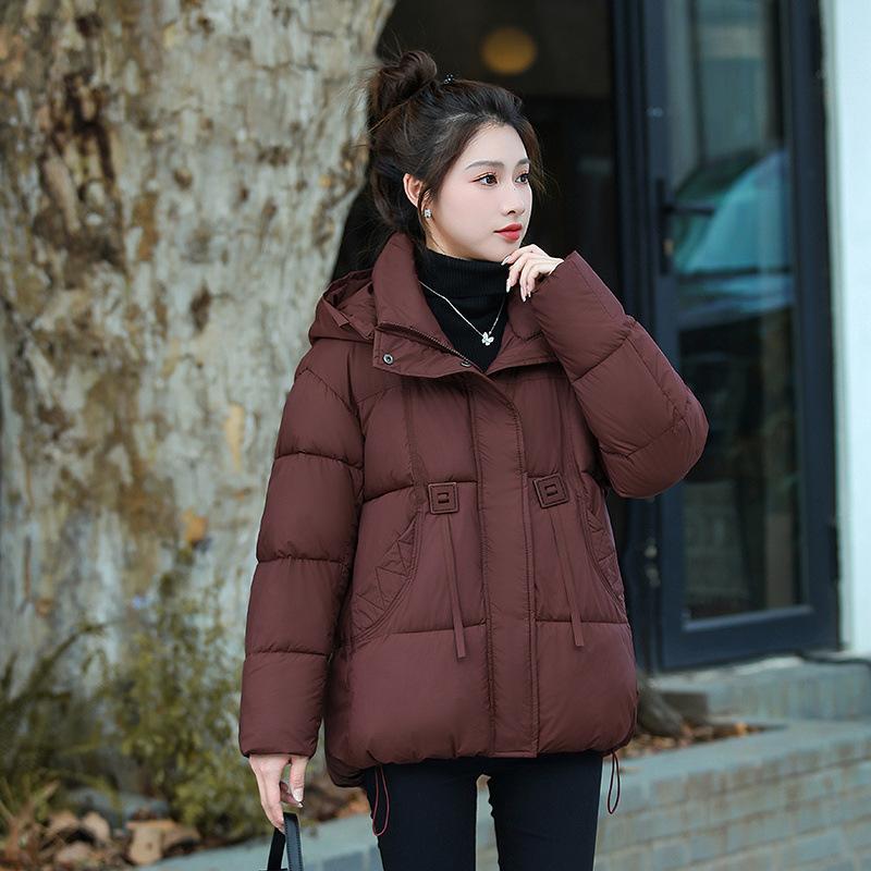 

Пуховики, шапки, куртки, пальто, зарубежный стиль, песочное печенье, мода и новые зимние пуховики в 2025 году L кирпич красный