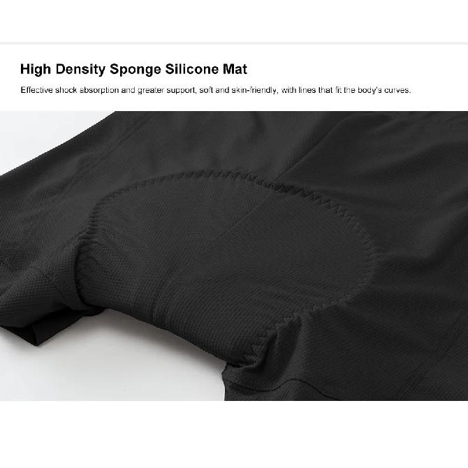 HISERWA Summer Men Cycling Underwear Padded Bicycle Shorts Road Bike Shorts Briefs for Men Sponge Silicone Mats Biking Clothing