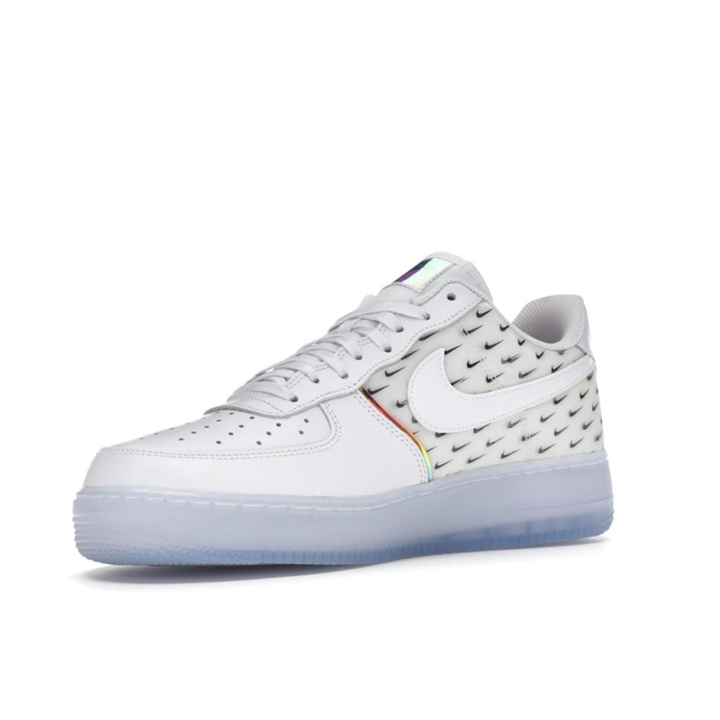 Nike Air Force 1 07 Premium Swoosh Pattern Men Sneakers White Multi-Color Racer-Blue CK7804-100