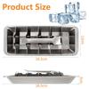 18-Slot Stainless Steel Polished Ice Cube Tray with Lever Insert Easy Release Ice Cube Maker Mold Freezer Ice Cube Tray Bar Tool
