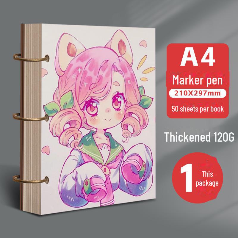 Detachable Loose-Leaf Sketchbook: A5, A4, 32K, 8K, 24K, 4K for Watercolor, Marker, and Kindergarten Art