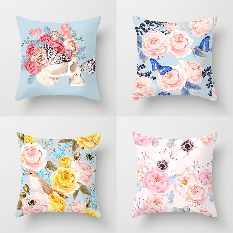 

Flower Pattern Decoration Pillowcase Wedding party birthday Gift Decoration Pillowcase Office Home Decor Sofa cushion cover