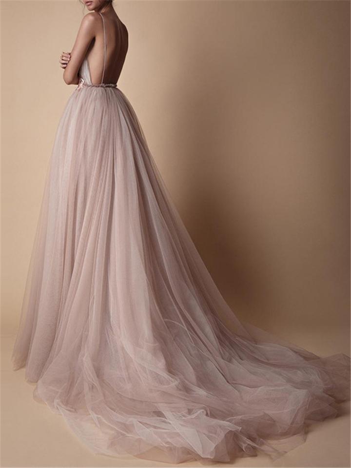 European and American Bridal Wedding Dress Women's New Banquet Suspender Bridesmaid Dress Wedding Dress
