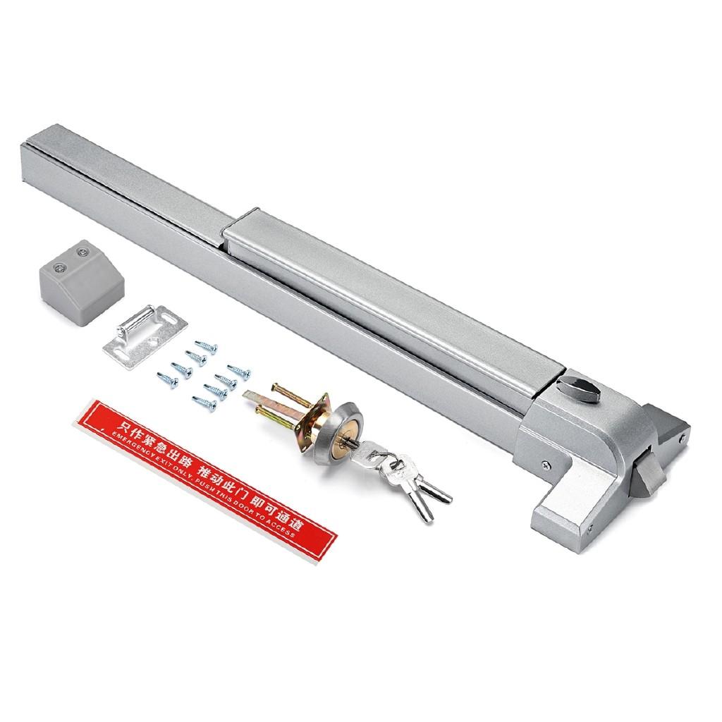 65cm/100cm Hardware Lock Latch Fire Channel Heavy Duty Metal Door Push Bar Panic Exit Device Lock Handle