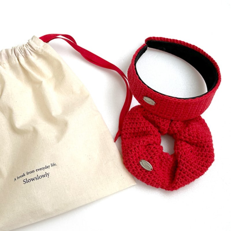 Slowslowly Christmas, Year-End Gift Recommendations _ No. 110 / Lily Hair Band & Scrunchie SET (RED)