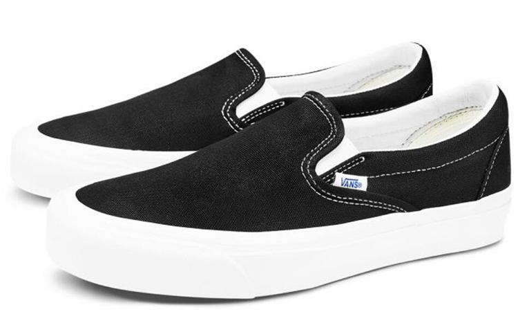 Vans Vault OG Classic Slip-On LX Canvas Black White Men's Sneakers