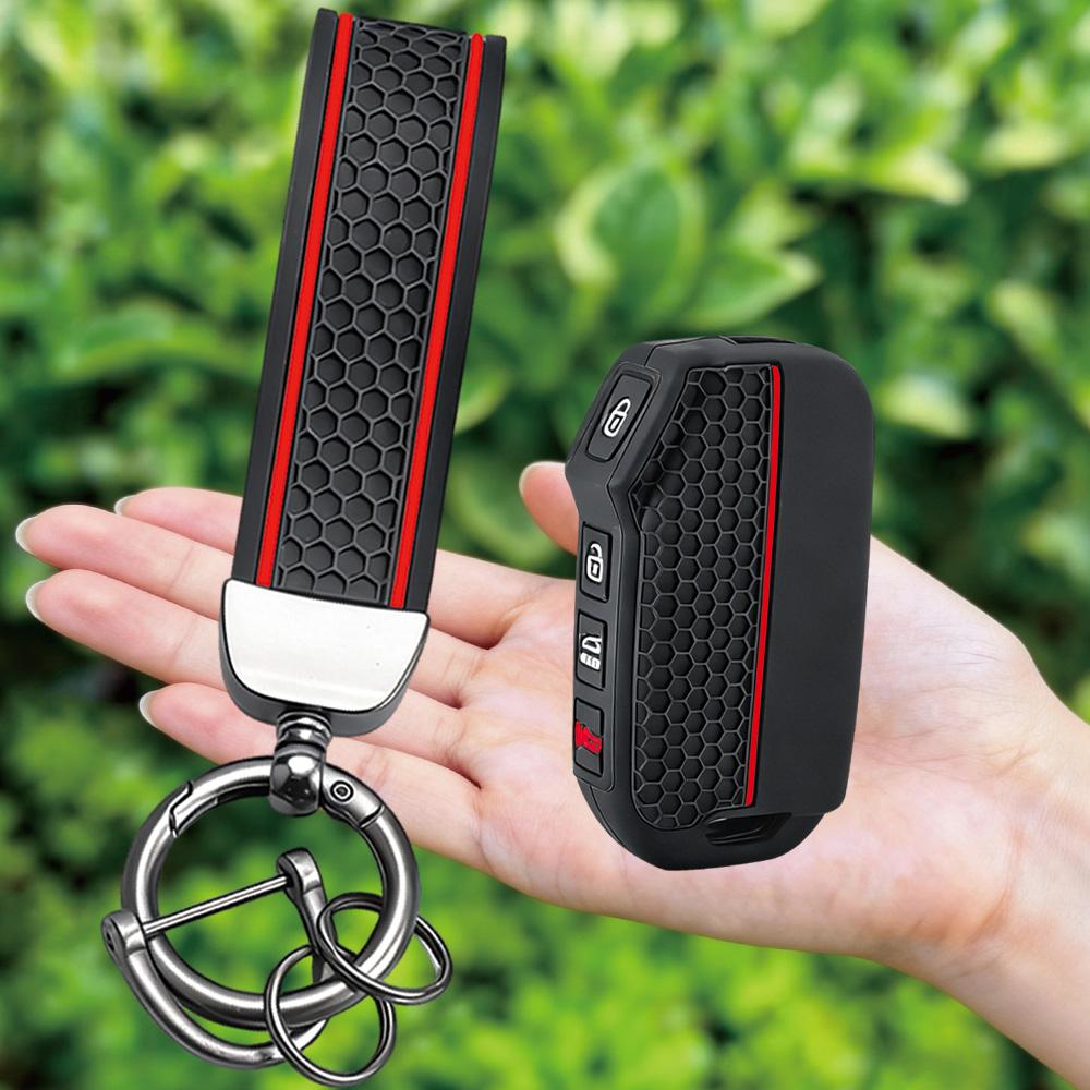 Fashion Keychain Silicone Car Flip Key Case Cover For Kia Sportage Ceed Xceed Sports K5 Seltos 2019 2020 2022 2023 Accessories