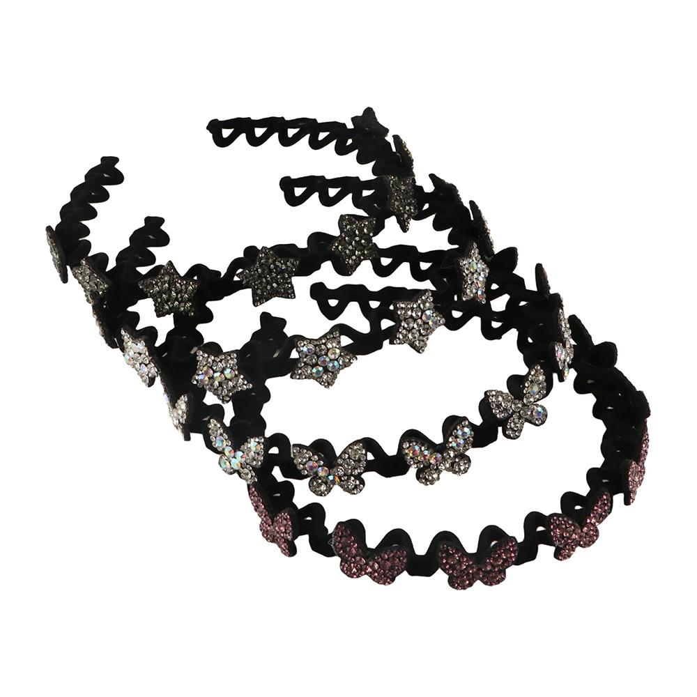 with Teeth Star Headband Korean Style Butterfly Hair Band Sweet Rhinestone Hair Hoop  Jewelry