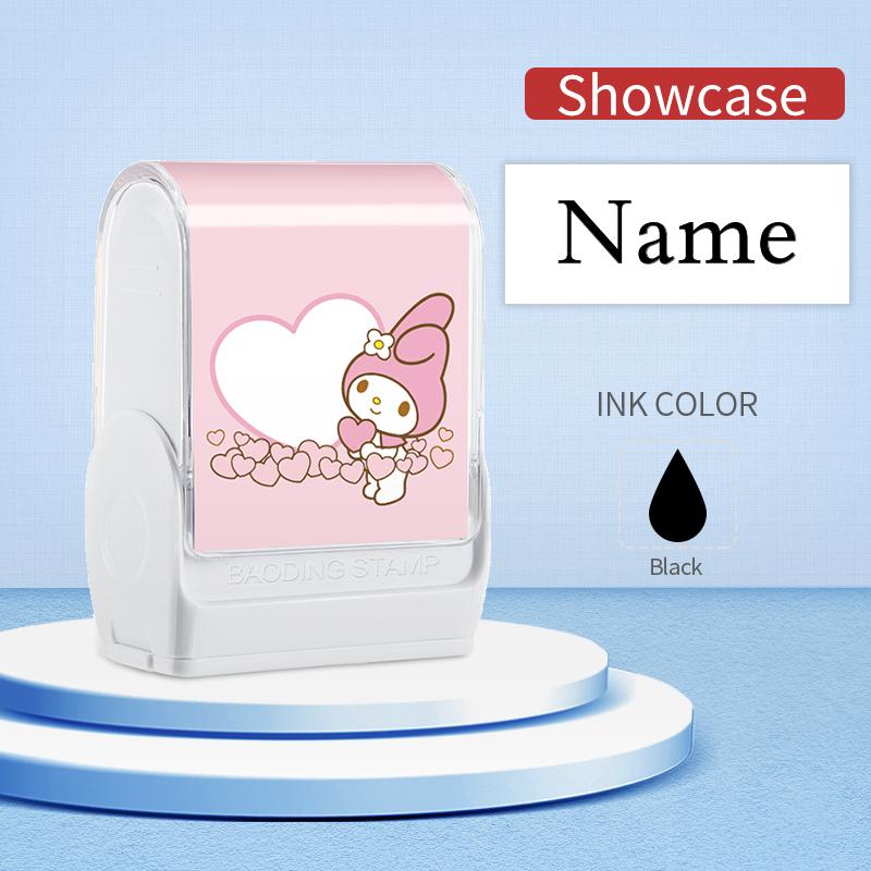 

Custom Waterproof Name Stamp With Washable Ink –Featuring My Melody Designs,Perfect for Christmas Gifts School Supplies Sorting