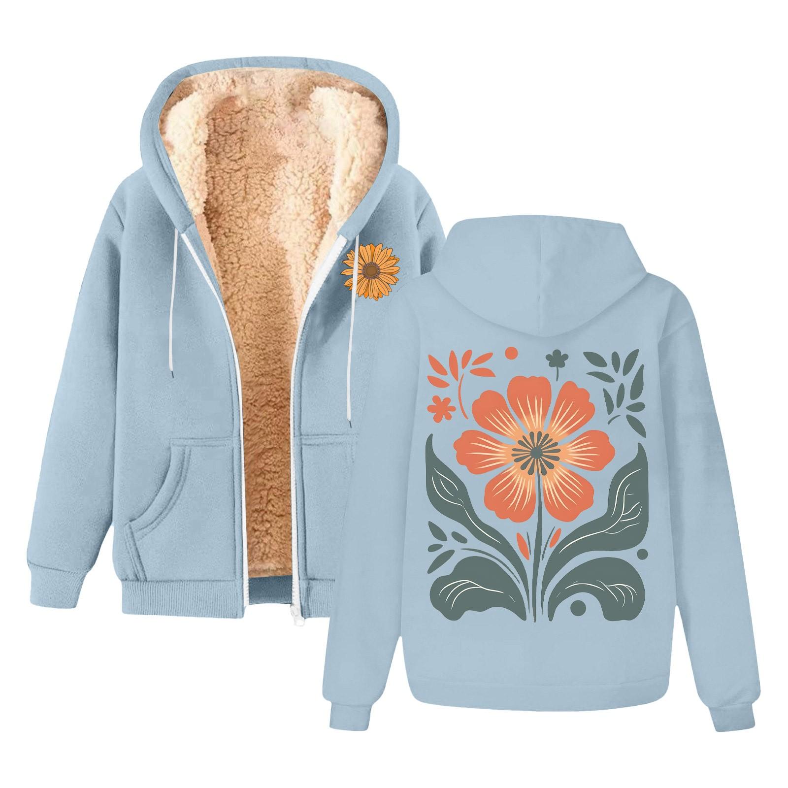 Мужская и женская мода Одно и то же пальто с флисовой толстой толстовкой с капюшоном Кардиган с капюшоном M 2628₽