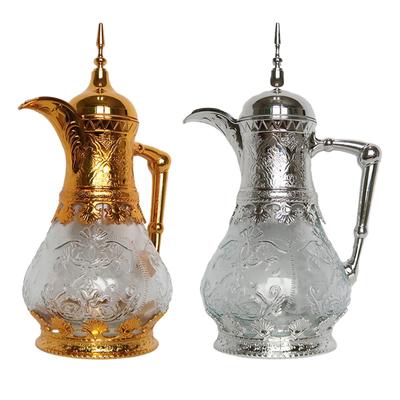 Kaffeekanne im arabischen Stil Bequemer Griff Heiß-Kalt-Wasserflasche Thermoskanne für Küchenversammlungen Camping Party Tee