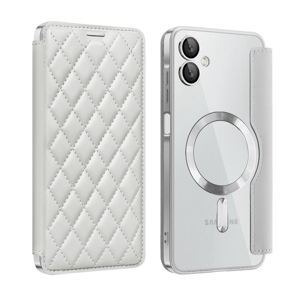 KEYSION Plating PU Leather Flip Wallet Case for Samsung A07 A06 A05 Cards Slots Magnetic Phone Back Cover for Galxy A05 A06 A07