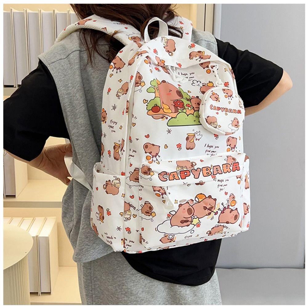 Mehrfachfach-Wasserschwein-Rucksack Wasserdicht Großes Fassungsvermögen Kinder-Schultertasche mit kleiner Tasche Leicht