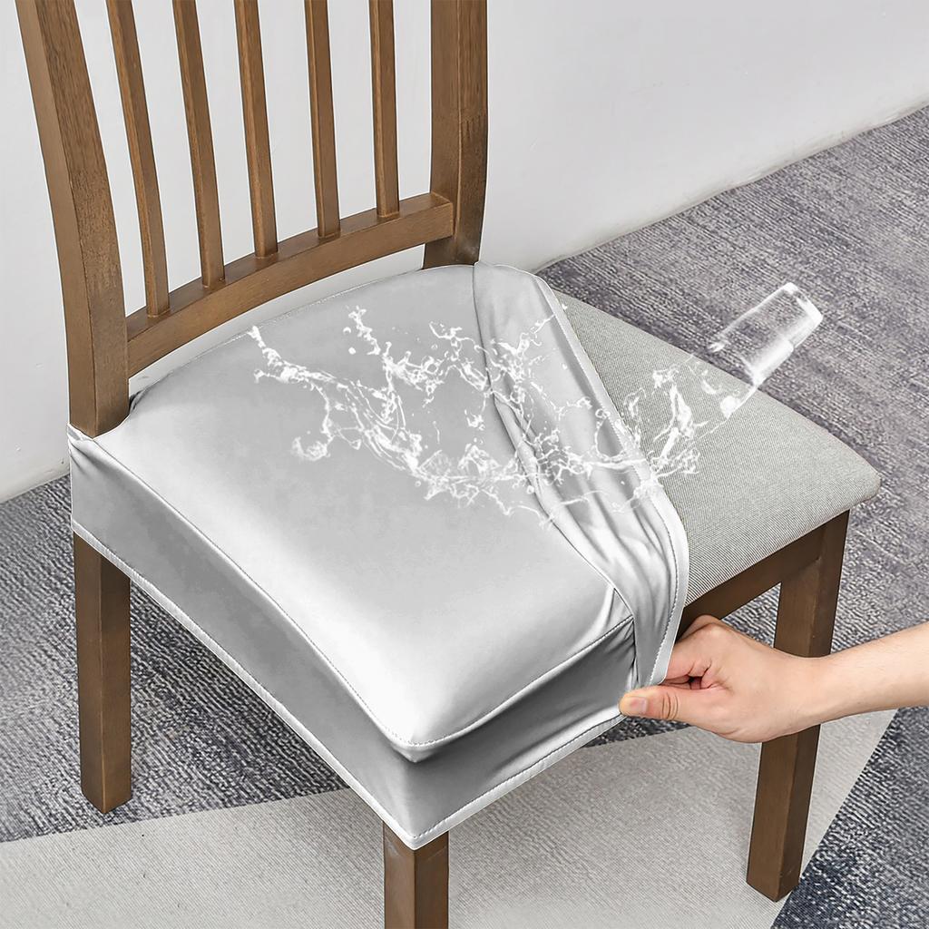 PU leather chair seat cover waterproof cross-border home dining chair cover half pack hotel pu leather chair cover cover