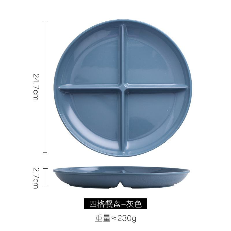 Commercial Divided Dining Plate Imitation Porcelain Melamine Tableware