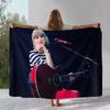 Eras Tour T-Taylor Superstar Music Flannel Throw Blanket,Cozy Warm Blanket for Bed,Sofa,Living Room,Picnic,Camping,Home Decor