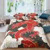 Magical Dinosaur Bedding Set Fire Dragon Duvet Cover Set Jungle Animals Pattern Wildlife Style King Size Polyester Quilt Cover