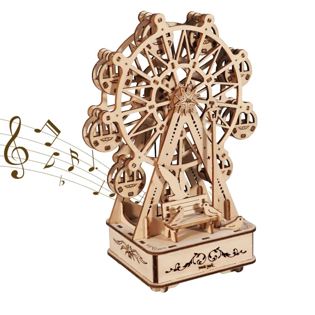 MUSIC PARK 3D Puzzle Craft Kit for Adults, Ferris Wheel Music Box, Craft Kit for Adults, Craft Gift for Women